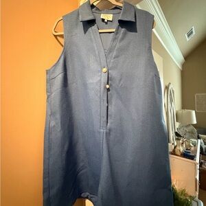 Sleeveless Blue Romper